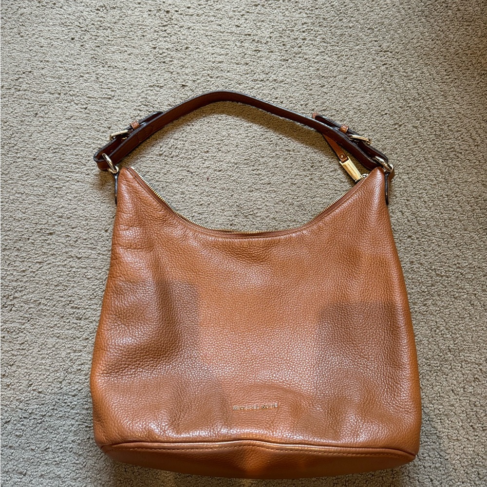 Michael Kors Brown Leather Hobo Bag